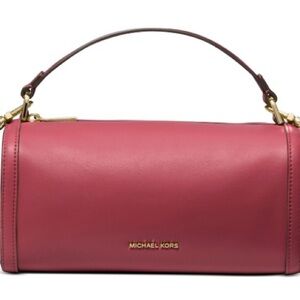 BNWT Michael Kors Small Orchard Barrel Bag in Deep Red